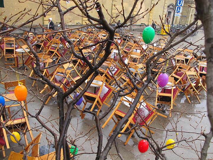 Schneetreiben ohne Ende - greislig war das Wetter am Ostersonntag.