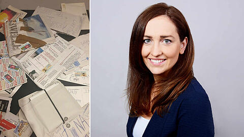 CSU-Politikerin Tina Pickert wird von einem Stalker bedroht. Links zu sehen: Post von ihm, die in ihrem Briefkasten landet.