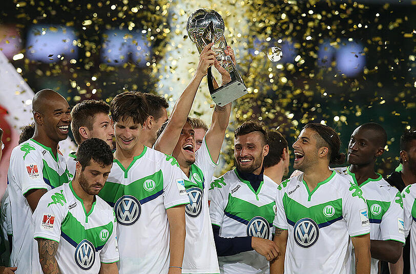 Jubel des VfL Wolfsburg nach dem Supercup-Sieg im August.