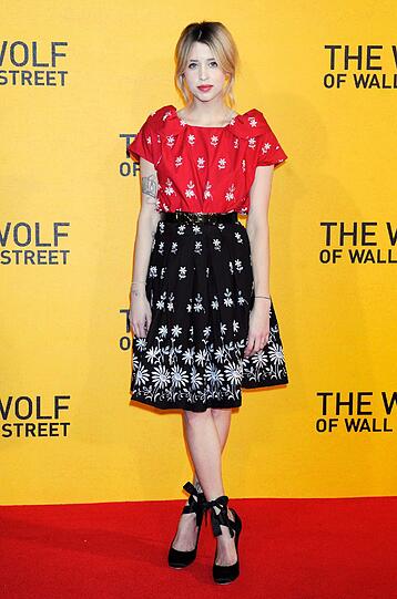 2014: Im Januar präsentierte sich Peaches den Fotografen bei der Premiere von "The Wolf of Wall Street" in London.