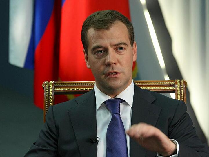 Russlands Präsident Medwedew erläutert seine Sicht der Lage.