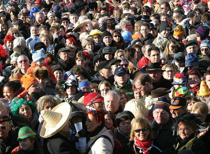 Fasching in München: Grau, gedämpft und eher fad.
