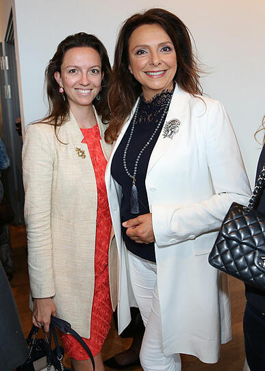 Uschi Dämmrich von Luttitz mit Tochter Stephanie.