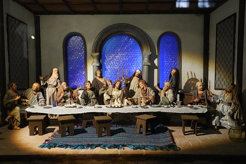 Diese Darstellung vom letzten Abendmahl aus dem Nachlass eines Vereinsmitglieds ist die einzige Passionsdarstellung, die der Verein bereits besa&szlig;.