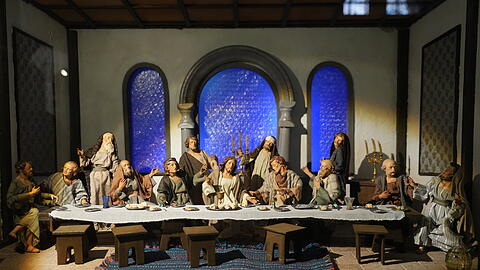 Diese Darstellung vom letzten Abendmahl aus dem Nachlass eines Vereinsmitglieds ist die einzige Passionsdarstellung, die der Verein bereits besa&szlig;.