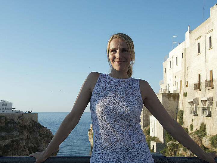 Tanja Wedhorn genießt die Dreharbeiten in Italien