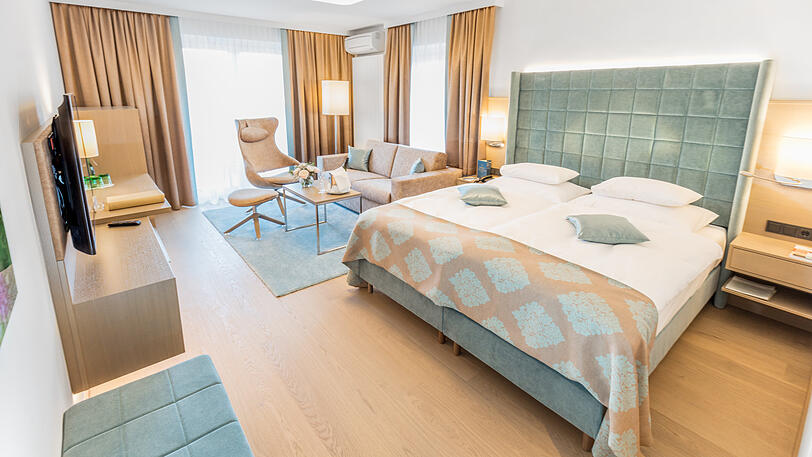 Geräumig und gemütlich: Doppelzimmer im Warmbaderhof.