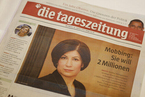So berichtete die taz über die Frau, die sich schlimmer behandelt fühlt als Juden in der Nazi-Zeit.