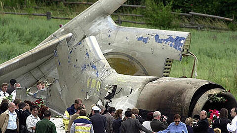 Die Unglücksstelle von Überlingen am 4. Juli 2002