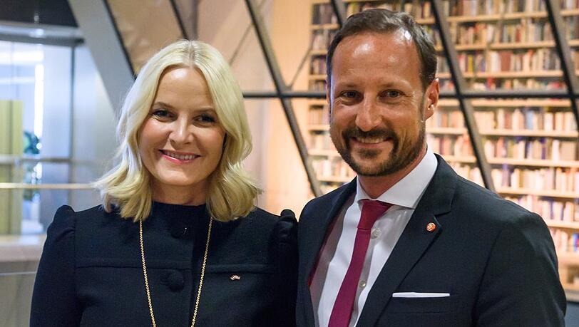 Das norwegische Kronprinzen-Paar Haakon und Mette-Marit zu Besuch in Riga.