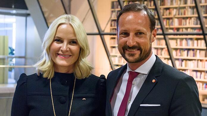 Das norwegische Kronprinzen-Paar Haakon und Mette-Marit zu Besuch in Riga.