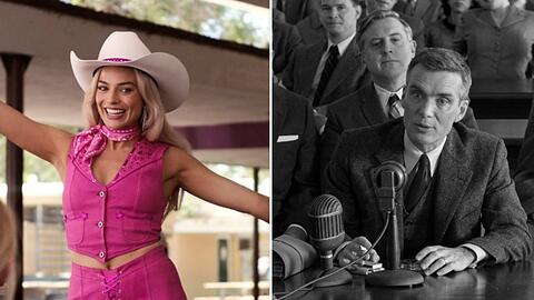 Farbenfroh bis düster: Margot Robbie in "Barbie" und Cillian Murphy als J. Robert Oppenheimer.