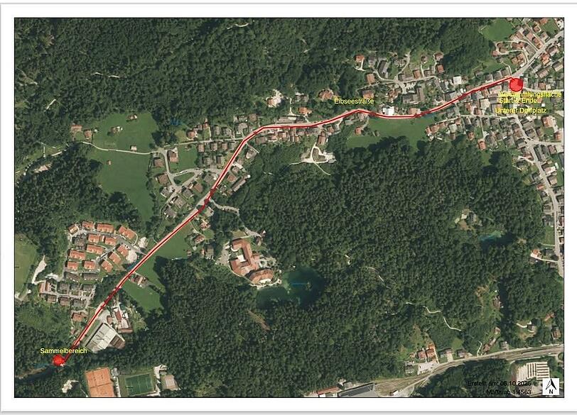 Hier wird die Route der Demonstration veranschaulicht.