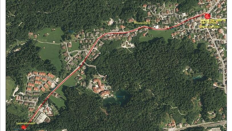 Hier wird die Route der Demonstration veranschaulicht.