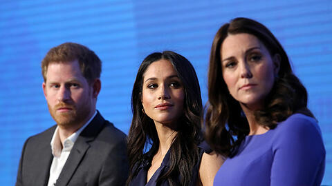 Prinz Harry mit Ehefrau Meghan und Schwägerin Kate