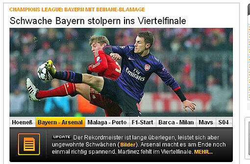 Das schreibt sport1.de.