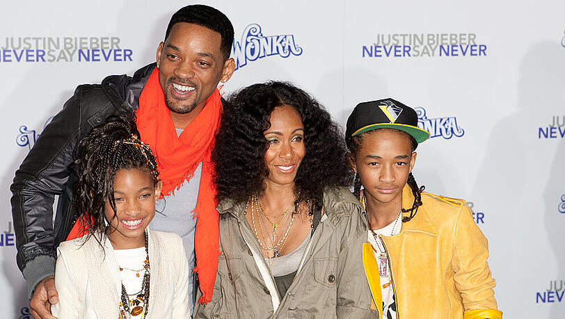 Will Smith und Jada Pinkett Smith mit den gemeinsamen Kindern Jaden und Willow Will Smith und Jada Pinkett Smith mit den gemeinsamen Kindern Jaden und Willow