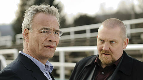 "Tatort: Klassentreffen": Die Kölner Kommissare Max Ballauf (Klaus J. Behrendt) und Freddy Schenk (Dietmar Bär) in ungewohnter Umgebung am Essener Baldeneysee