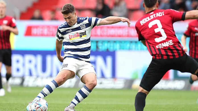 Könnte nächste Saison für den TSV 1860 auf Torejagd gehen: MSV-Stürmer Benjamin Girth.