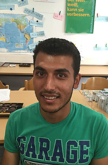 Medizinstudent Mohammed Abou Alsel (20) aus Syrien.
