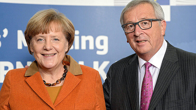 EU-Komissionspräsident Jean-Claude Juncker verteidigt Merkels Kurs in der Flüchtlingskrise. EU-Komissionspräsident Jean-Claude Juncker verteidigt Merkels Kurs in der Flüchtlingskrise.