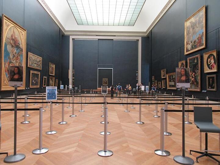 Der Weg zur "Mona Lisa" im Louvre ist stark gesichert.