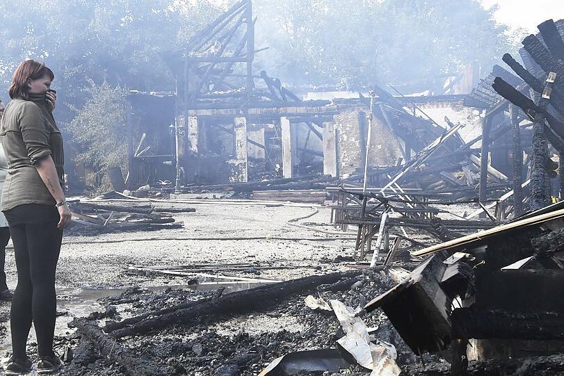 Durch den Brand im Freizeitpark bei Augsburg entstand ein Schaden in Millionenhöhe.