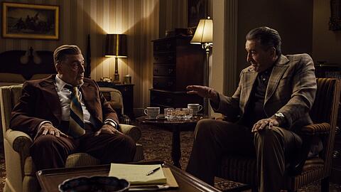 Vielleicht das letzte Duett der beiden? Al Pacino als Gewerkschaftsboss Jimmy Hoffa und Robert De Niro in der Rolle des Killers Frank Sheeran.