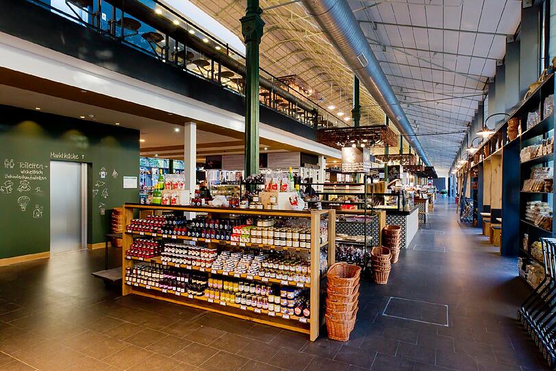 Willkommen im Käfer Delikatessen Markt in der Schrannenhalle.