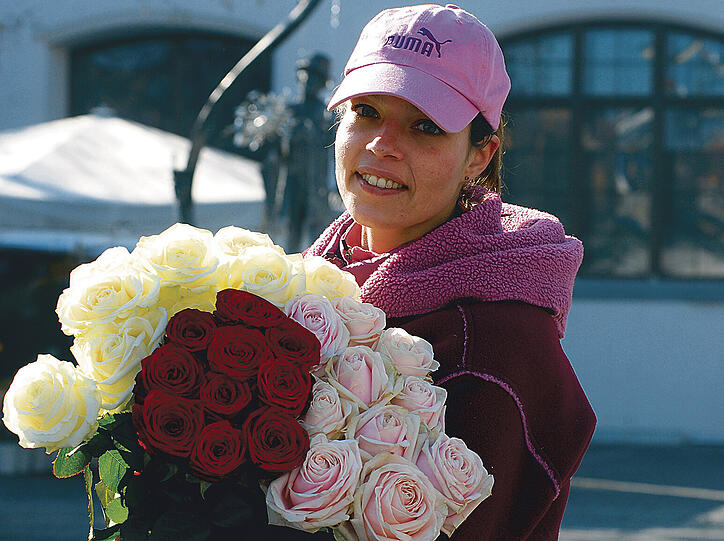 Bei Erikas Standl auf dem Viktualienmarkt werden auch fair gehandelte Rosen verkauft &ndash; sie sind nach wie vor die Lieblingsblumen der Deutschen.