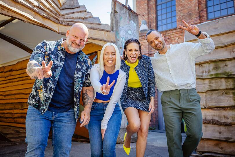 Treiben oft die Handlung voran (von links): Lutz Schweigel als Joe, Katrin Hamann als Peggy, Liza Waschke als Milla und Filip Nikolic als Mike.
