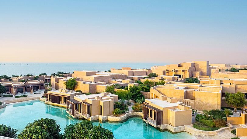 Direct aan de Perzische Golf: het luxe resort van het Duitse nationale team.