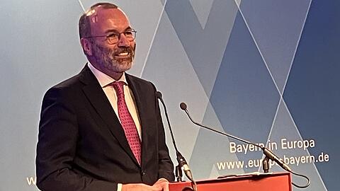 Manfred Weber beim "Abend der Bayerischen Wirtschaft" in Brüssel.