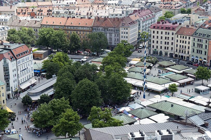 Der Viktualienmarkt - wie geht es mit ihm weiter. Können die Marktleute tatsächlich von Michael Käfers Plänen mit der Schrannenhalle profitieren?