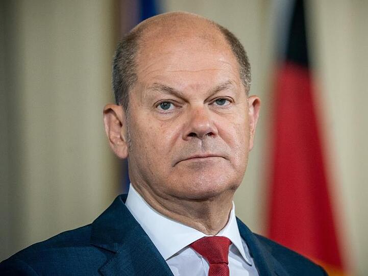 Bundesfinanzminister Olaf Scholz nimmt an einer Pressekonferenz teil. Foto: Michael Kappeler/dpa/Archivbild