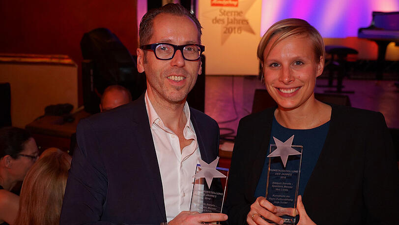 Direktor Roger Diederen mit Kuratorin Anja Huber.