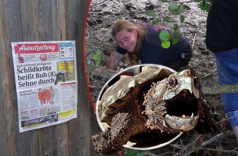 Die AZ vor Ort in Irsee: Heute begleitet die AZ den Schildkröten-Experten Markus Baur von der Münchner Auffangstation für Reptilien. Er soll "Lotti" im Schlamm finden.