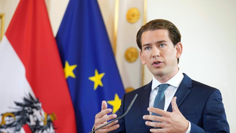 Österreichs Kanzler Sebastian Kurz (ÖVP) spricht bei einer Erklärung zum Thema "Aktuelle Lage und Ausblick auf den Herbst" im Bundeskanzleramt. Österreichs Kanzler Sebastian Kurz (ÖVP) spricht bei einer Erklärung zum Thema "Aktuelle Lage und Ausblick auf den Herbst" im Bundeskanzleramt.