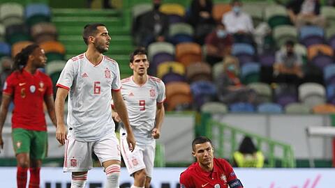 Spanien spielte gegen die von Cristiano Ronaldo angeführten Portugiesen nur Unentschieden.