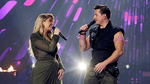 Gemeinsam auf der Bühne, Beatrice Egli und Andreas Gabalier.