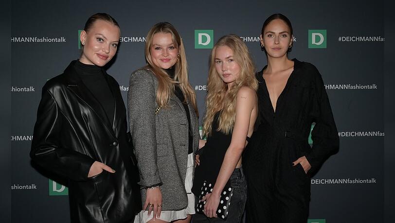 Cheyenne Ochsenknecht, Nele Ludowig, Lili Budach und Elena Carrière (v.l.n.r.) beim Deichmann Fashiontalk in Berlin.