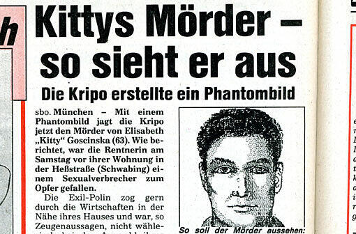 So berichtete die AZ im September 1990 über den Mordfall in Schwabing.