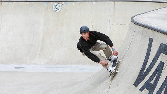 Tyler Edtmayer bei der Deutschen Skateboard Meisterschaft in Köln 2021.