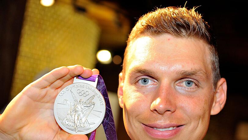 Tony Martin mit der olympischen Silbermedaille auf einer Aufnahme aus dem Jahre 2012.