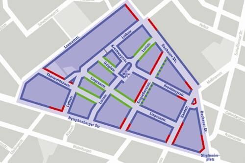 Parklizenzgebiet "St.-Benno-Viertel": Am 1. Dezember geht's hier los.