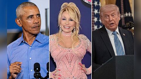 Barack Obama und Donald Trump ver&ouml;ffentlichten Statements zum Tod von Dolly Parton.
