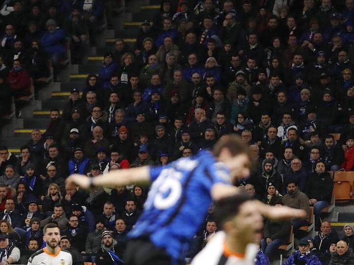 Das Stadion in Mailand war beim Champions-League-Spiel Atalanta Bergamo gegen den FC Valencia ausverkauft.