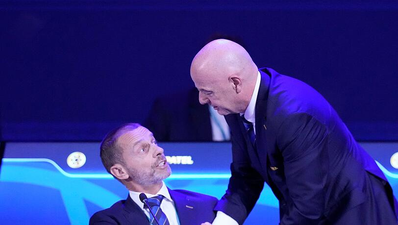 UEFA-Chef Ceferin ist der große Gegenspieler von FIFA-Boss Infantino. (Archivbild) UEFA-Chef Ceferin ist der große Gegenspieler von FIFA-Boss Infantino. (Archivbild)