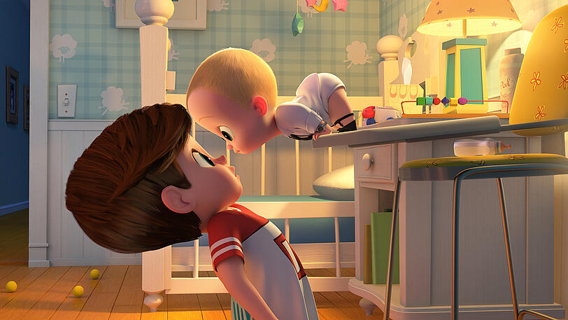 Gar nicht so nett, wie es scheint, oder? Tim Templeton und sein neuer Rivale das Boss Baby.