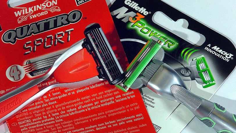 Die beiden Martkführer in Sachen Nassrasur: Gillette unD Wilkinson.
